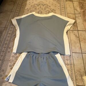 Blue and White Athletic Set